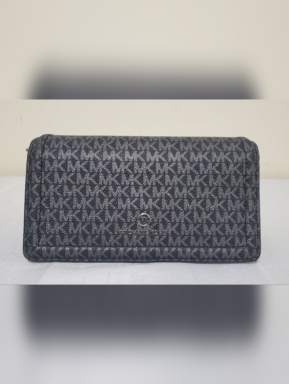 Michael Kors Jet Set Black Phone Crossbody Bag